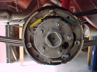 1965 mustang brake shoe assembly