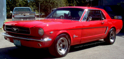 1965 ford Mustang coupe rangoon red