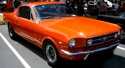 1965 ford mustang gt poppy red