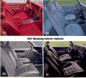 1981 ford mustang interior choices