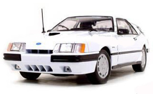 diecast mustang 1986 svo white