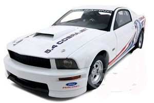 2009 mustang cobrajet white metal car