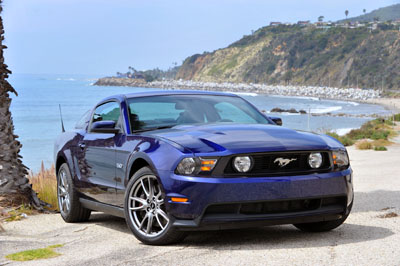 2011 gt mustang at the beach