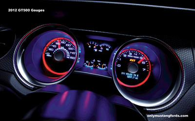 2012 Shelby Mustang gt500 gauges