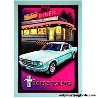 mustang diner sign collectible