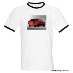 new mustang t shirt white