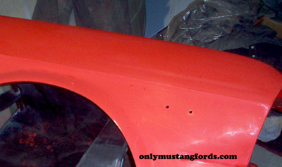 1200 grit color sanded fender 1965 mustang