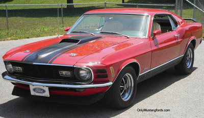 Red 1970 Mach 1Mustang
