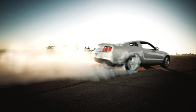 2011 ford mustang burnout