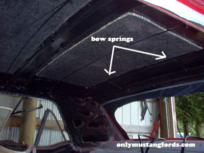 headliner bow placement for dynamat