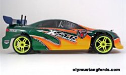 Mustang RC car with racing engine
